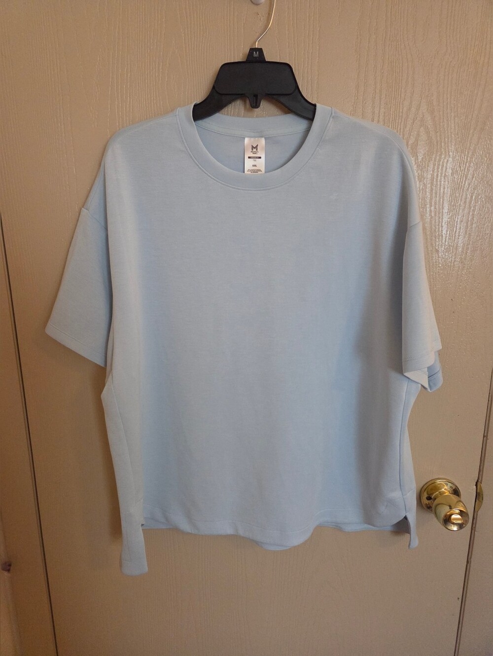 Members Mark Baby Blue Sandwash Short Sleeve Tee Womens Size XXL